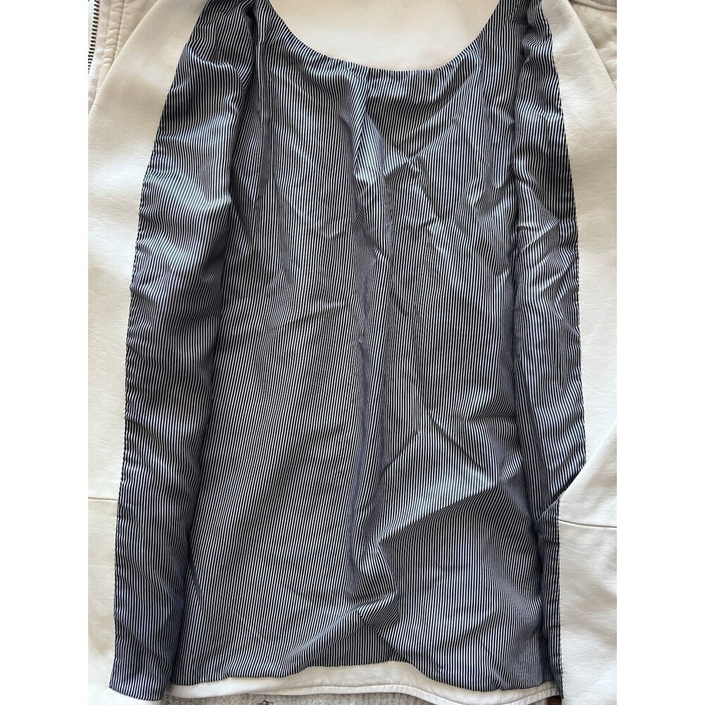 Apt. 9 Women’s Faux-Leather Jacket Cream Zip Front Quilted Shoulder Lined Size S - Picture 7 of 10